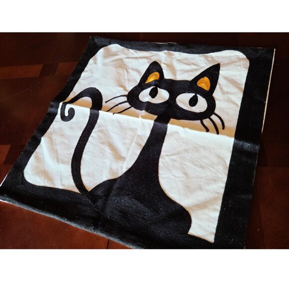 Halloween Pillow Cover Black Cat Decor Spooky Throw Case Couch Sofa Accent 18x18 - Picture 3 of 7